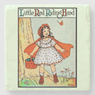 Roodkapje Vintage Mooie Stenen Onderzetter