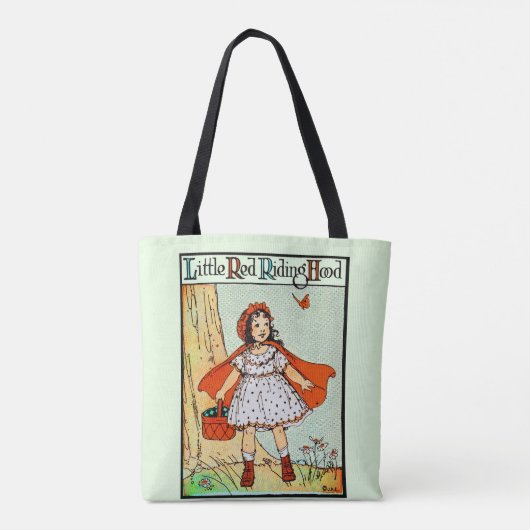 Roodkapje Vintage Mooie Tote Bag (Achterkant)