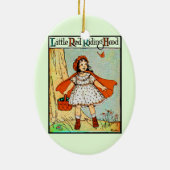 Roodkapje Vintage Schattig Keramisch Ornament (Achterkant)