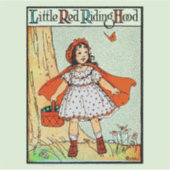 Roodkapje Vintage Schattig Sticker (Voorkant)