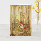  Roodkapje Wenskaart Kaart (Gele Bloem)