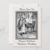 Roodkapje Wolf Verjaardagsfeest Kaart (Voorkant)