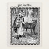 Roodkapje Zwart Wit Framed Tekening Planner (Voorkant)