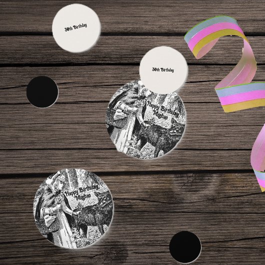 Roodkapje Zwart Wit Sprookje Verjaardag Confetti