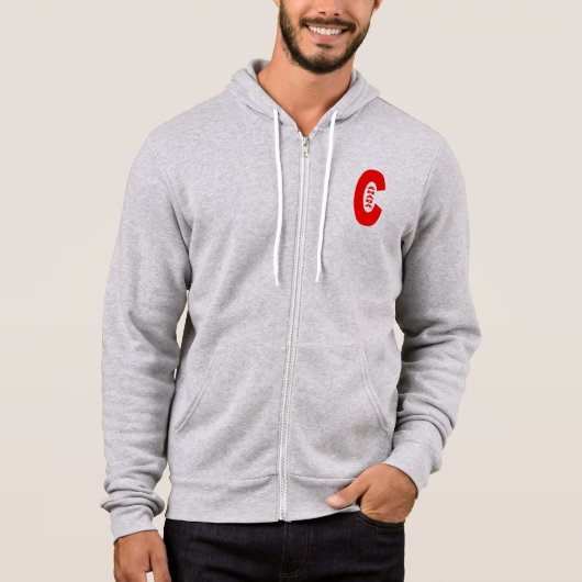 Roodkapsweat van DESIGN CANADA Hoodie (Voorkant)
