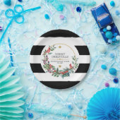 Roodkardinaal kerstfeest met moderne waterverven papieren bordje (Feest)