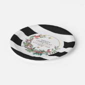 Roodkardinaal kerstfeest met moderne waterverven papieren bordje (Gekanteld)