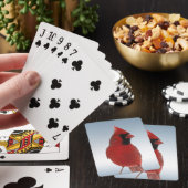 Roodkardinaal-vogeluitwerpkaarten Pokerkaarten (Insitu)