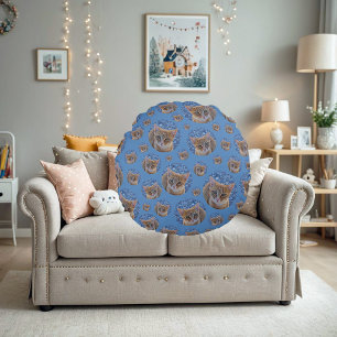 Roodkatjes - kattenpatroon rond kussen