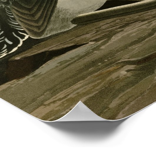 Roodkeelduiker Poster (Hoek)