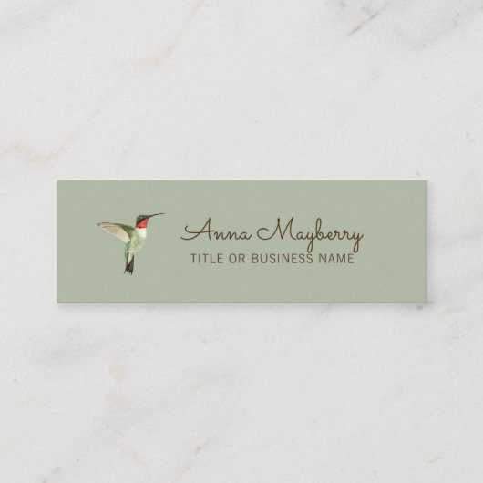 Roodkeelvogel Mini Visitekaartje (Voorkant)