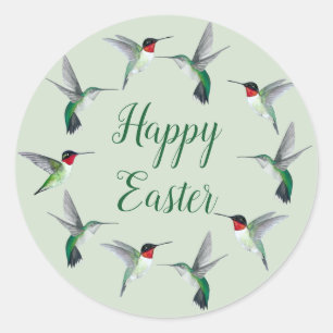 Roodkeelvogels Pasen Ronde Sticker