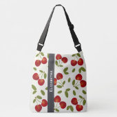 Roodkersen fruitpatronen crossbody tas (Voorkant)