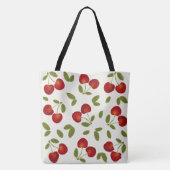 Roodkersen fruitpatronen tote bag (Achterkant)