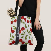 Roodkersen fruitpatronen tote bag (Dichtbij)