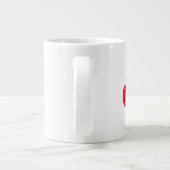 Roodkersen glimlachen grote koffiekop (Achterkant)