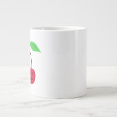 Roodkersen glimlachen grote koffiekop (Voorkant)