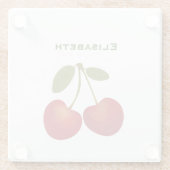 Roodkersen op maat glazen onderzetter (Achterkant)