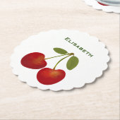 Roodkersen op maat kartonnen onderzetters (Gekanteld)