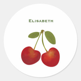 Roodkersen op maat ronde sticker