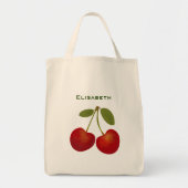 Roodkersen op maat tote bag (Voorkant)