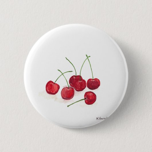 Roodkersen Ronde Button 5,7 Cm (Voorkant)