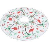 Roodkerst Flamingo Baubles boomrok Kerstboom Rok (Gekanteld)