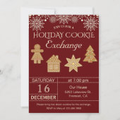 Roodkerst Uitnodiging van de Uitwisseling van Koek (Voorkant)
