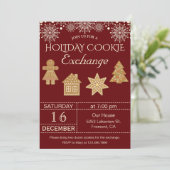 Roodkerst Uitnodiging van de Uitwisseling van Koek (Staand voorkant)