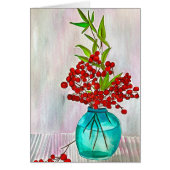 Roodkerstaven waterverf fijne kunst (Voorkant)