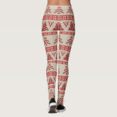Roodkerstboom Nordic Knit Sweater Pattern Leggings (Achterkant)