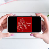 Roodkerstboom Winterbruiloft Kaart