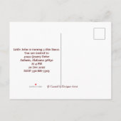 Roodkerstfeest Uitnodiging Briefkaart tot bekendma (Achterkant)