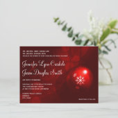 Roodkerstfeestdag uitnodiging voor feestelijke fee (Staand voorkant)