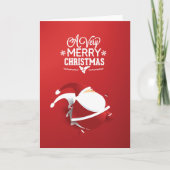 Roodkerstkerstman Feestdagen Kaart (Voorkant)