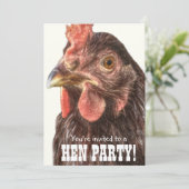 Roodkip Hen Party Girl's Night Bachelorette Kaart (Staand voorkant)