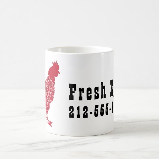 Roodkip — Promo verse eieren Koffiemok (Center)