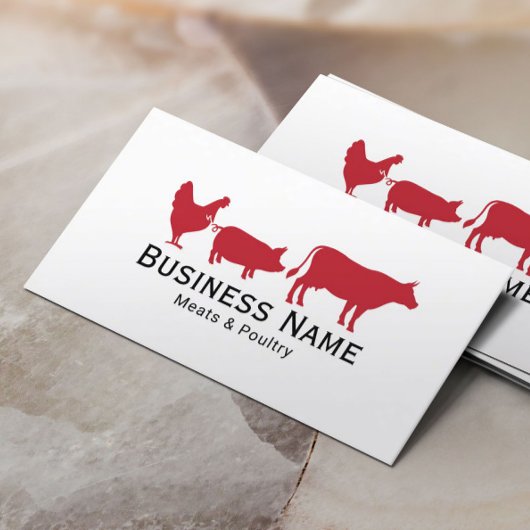 Roodkippen, varkensvlees en Koe- en pluimveemarkt Visitekaartje