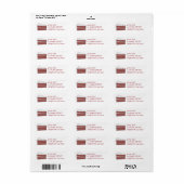 Roodkletskapplak met vriesetiketten etiket (Full Sheet)