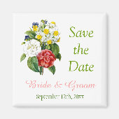  roodkleurige bloemen met uitzondering van de datu magneet (Voorkant)