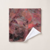 Roodkleurige pleisters op grijze achtergrond t bad handdoek (Wasdoekje)