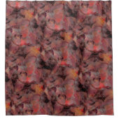 Roodkleurige pleisters op grijze achtergrond t douchegordijn (Voorkant)