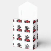 Roodkoningsauto met gecheckte vlag bedankdoosjes (Geopend)