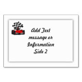 Roodkoningsauto met gecheckte vlag kaart (Achterkant)