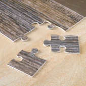 Roodkop specht op hek legpuzzel (Zijkant)