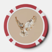 Roodkop-specht vogel poker chips (Achterkant)