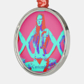 Roodkopbijikini girl Thunder_Cove Metalen Ornament (Links)