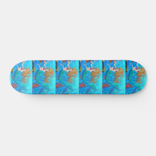 roodkopblauwe skateboard (Horizontaal)