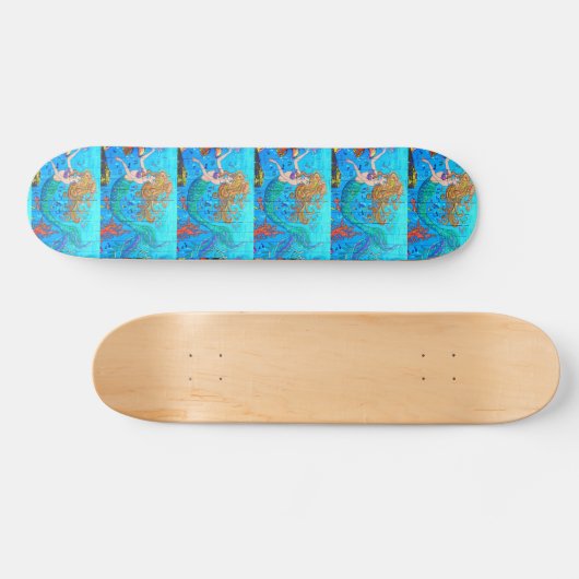 roodkopblauwe skateboard (Horizontaal)