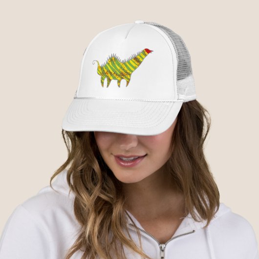 Roodkopdinosaurus Trucker Pet (In situ)